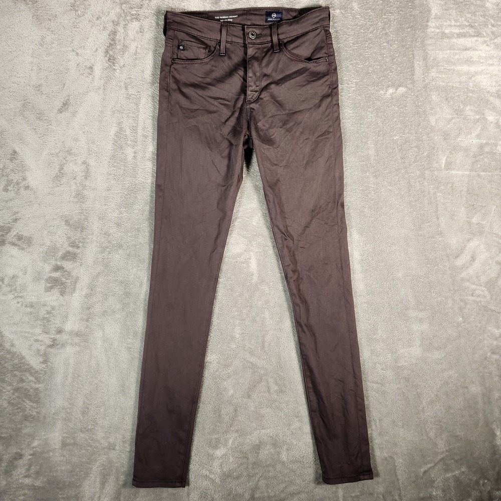 AG‎ Adriano Goldschmied Jeans Women's 26R Deep Plum The Farrah Skinny High Rise
